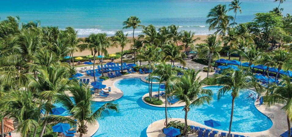 The beachside pool and lounge area at Margaritaville Vacation Club by Wyndham - Rio Mar in Rio Grande, Puerto Rico